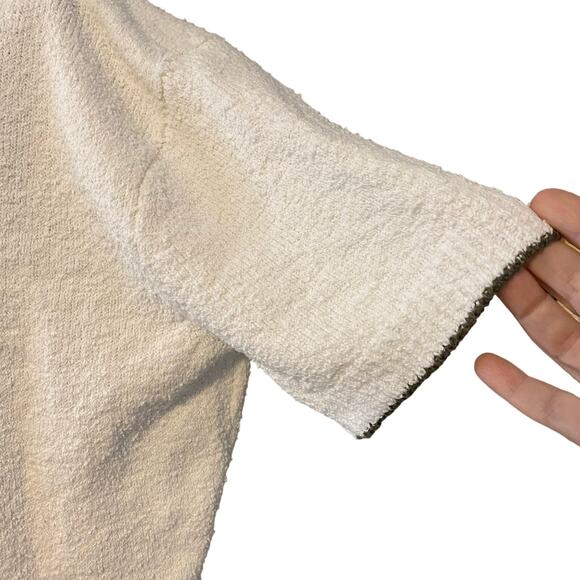 Rachel Comey Terrycloth Sweater Top White Short Sleeve Textured Knit Peru medium - Picture 2 of 8